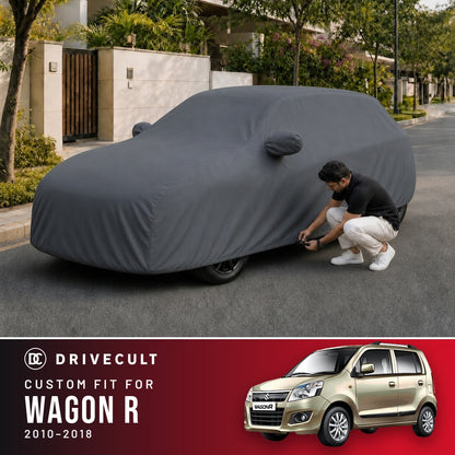Maruti Suzuki Wagon R 2010-2018 DriveCult Titan custom-fit waterproof car body cover