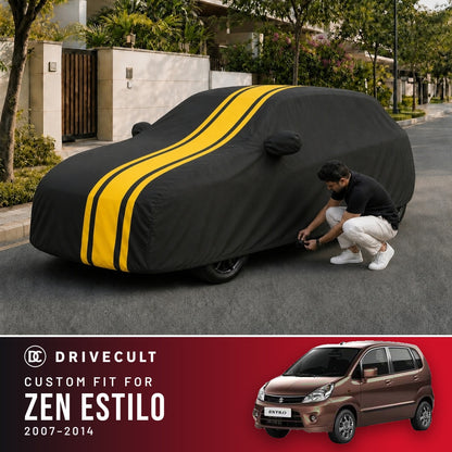 Maruti Suzuki Zen Estilo 2007-2014 DriveCult Blaze custom-fit waterproof car body cover