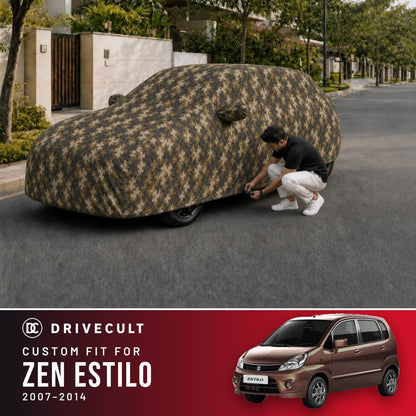 Maruti Suzuki Zen Estilo 2007-2014 DriveCult Phantom custom-fit waterproof car body cover