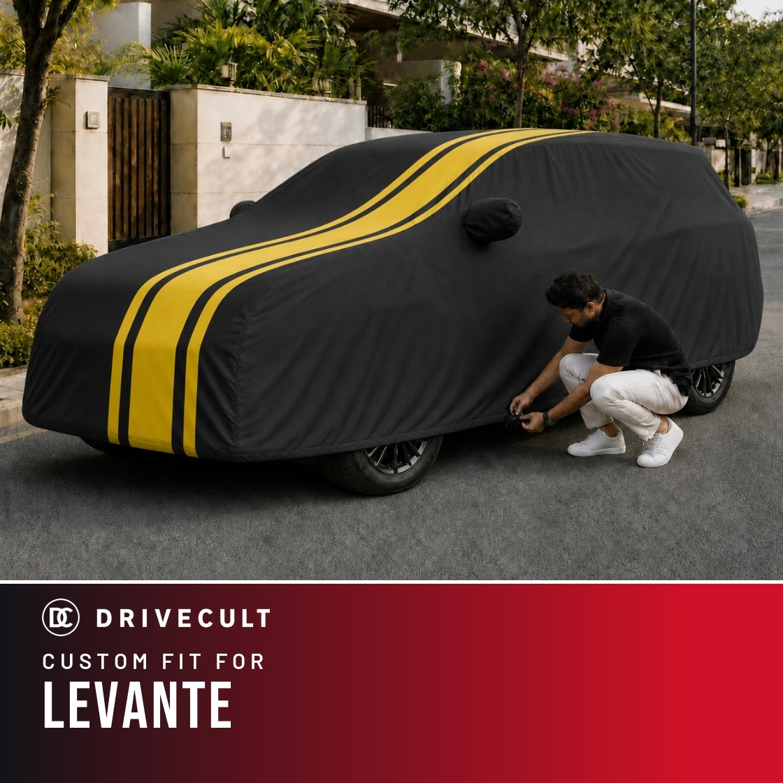 Maserati Levante DriveCult Blaze custom-fit waterproof car body cover