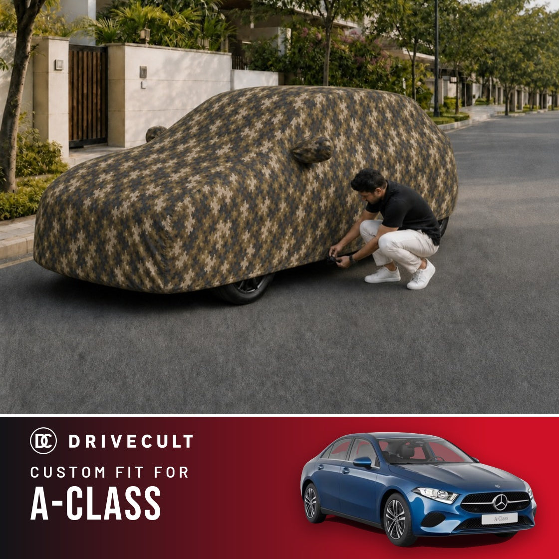 Mercedes-Benz A Class Hatchback DriveCult Phantom custom-fit waterproof car body cover