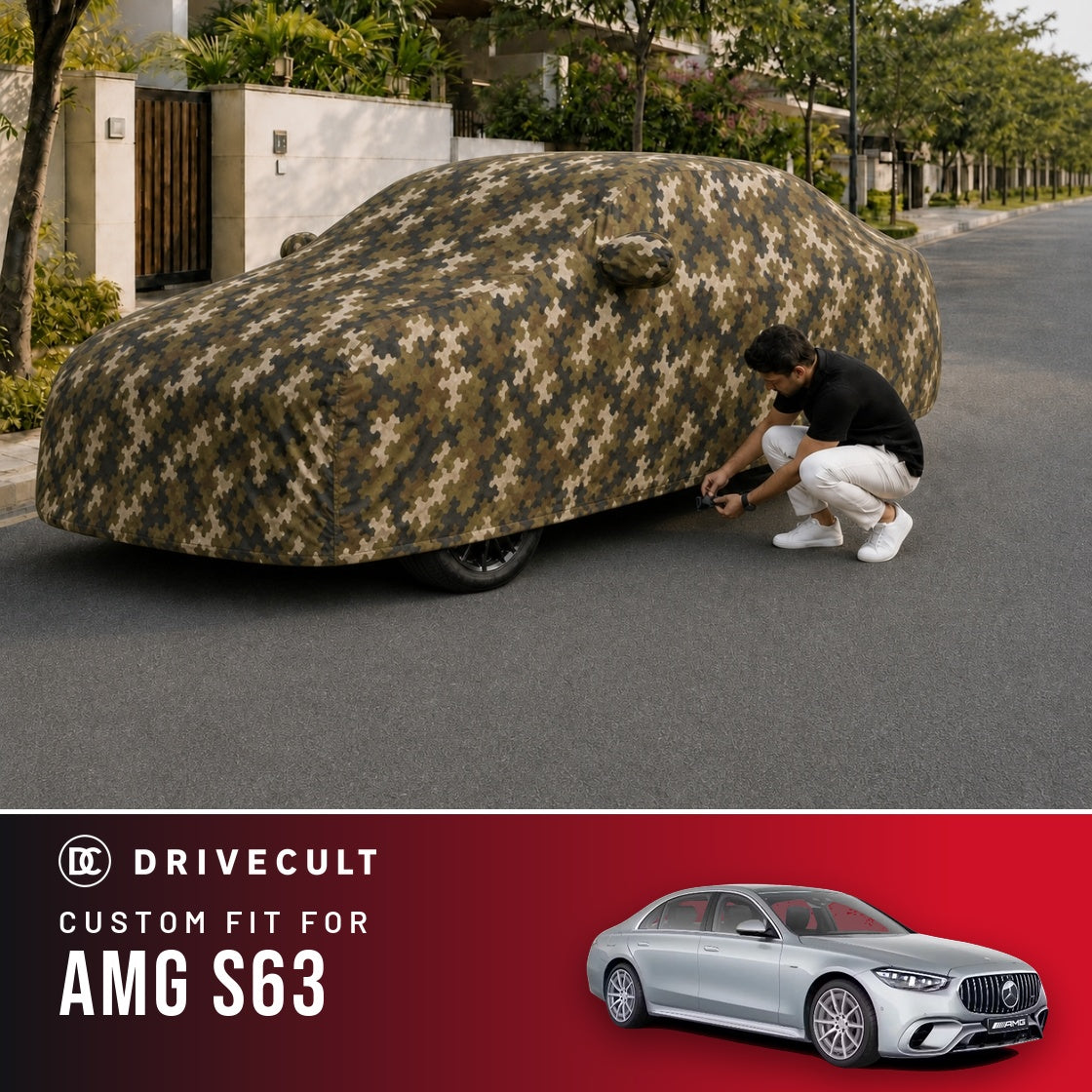 Mercedes-Benz AMG S63 DriveCult Phantom custom-fit waterproof car body cover