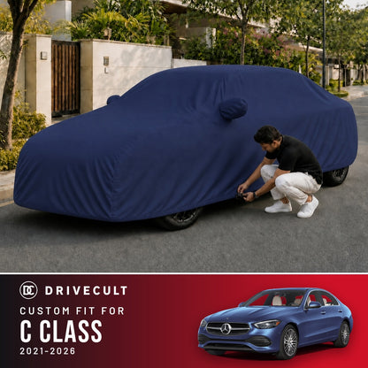 Mercedes-Benz C Class 2021-2026 DriveCult Storm custom-fit waterproof car body cover