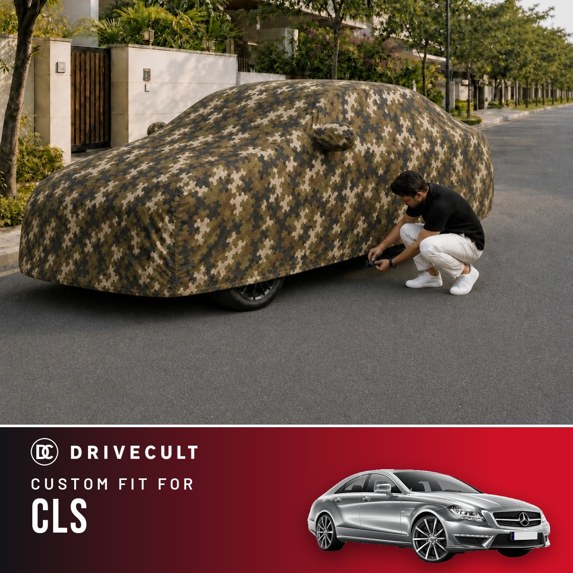 Mercedes-Benz CLS DriveCult Phantom custom-fit waterproof car body cover