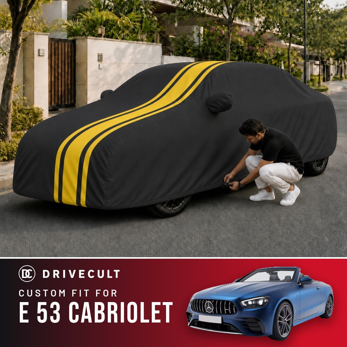 Mercedes-Benz E 53 Cabriolet DriveCult Blaze custom-fit waterproof car body cover