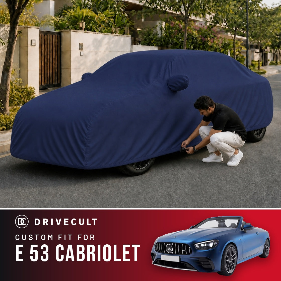Mercedes-Benz E 53 Cabriolet DriveCult Storm custom-fit waterproof car body cover