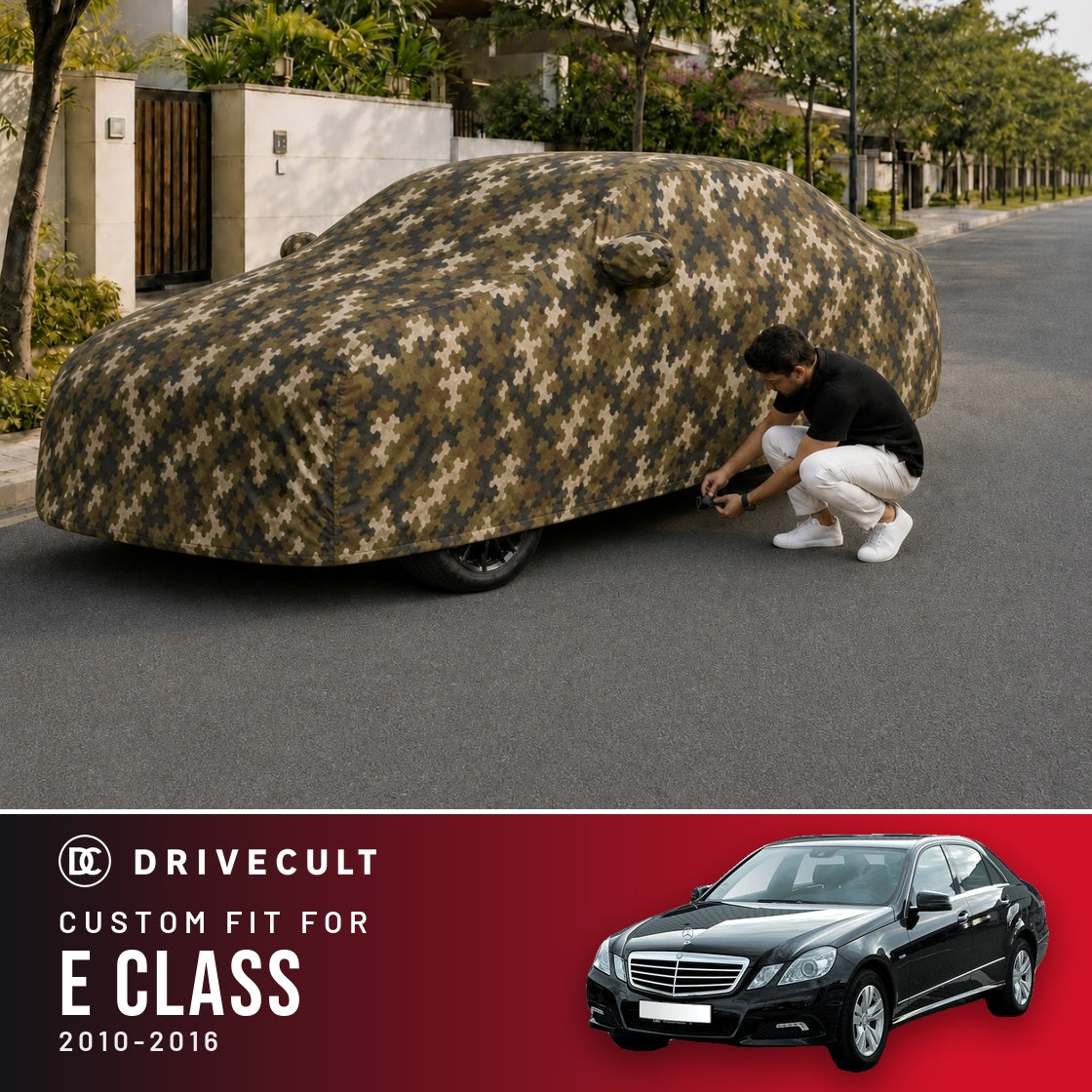 Mercedes-Benz E Class 2010-2016 DriveCult Phantom custom-fit waterproof car body cover