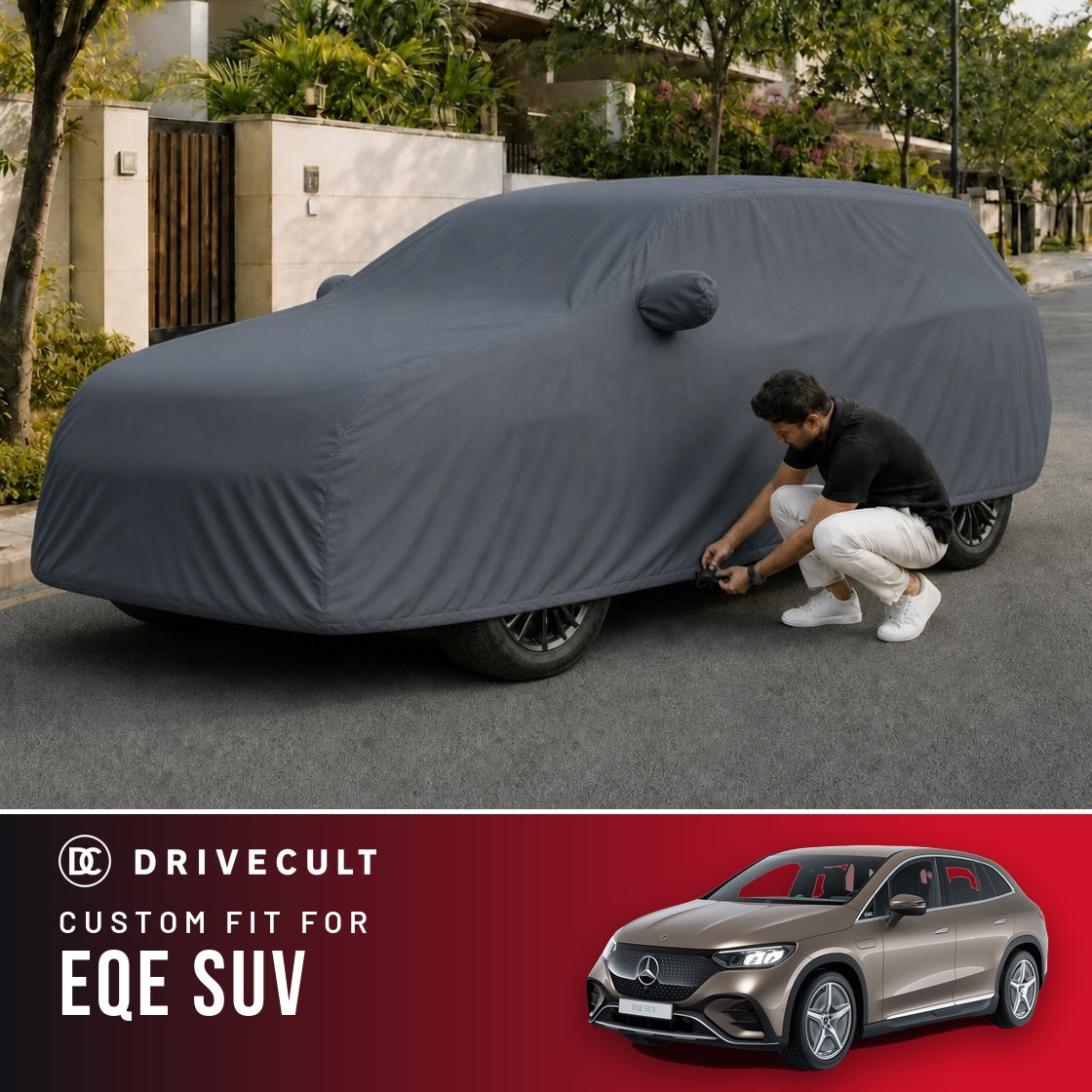 Mercedes-Benz EQE SUV DriveCult Titan custom-fit waterproof car body cover