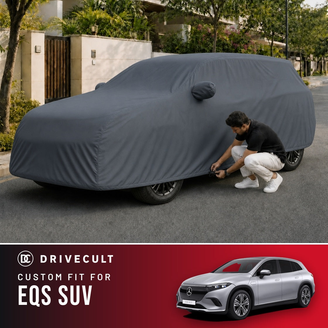 Mercedes-Benz EQS SUV DriveCult Titan custom-fit waterproof car body cover