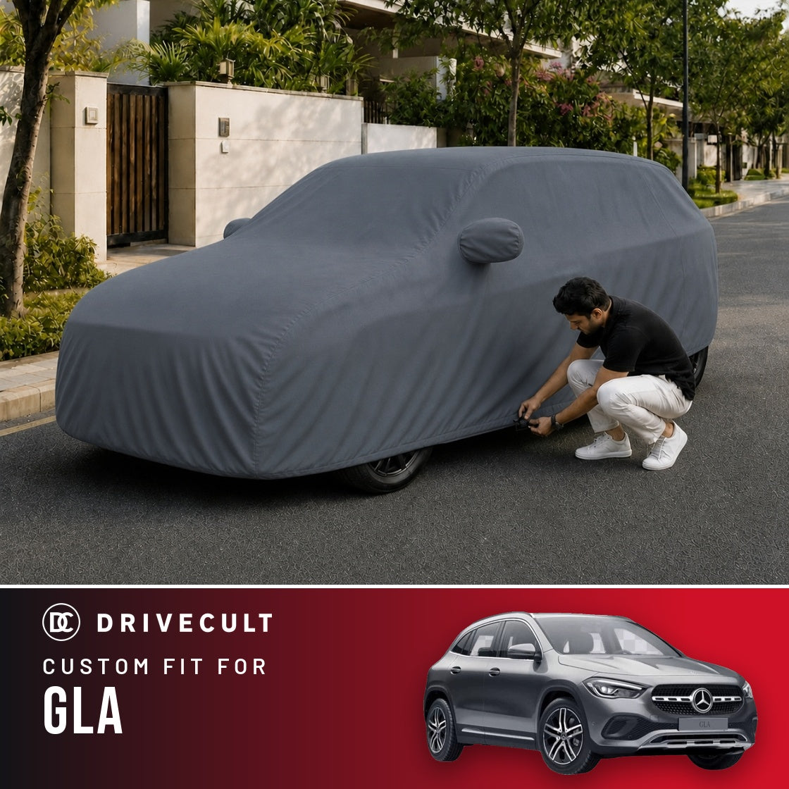 Mercedes-Benz GLA DriveCult Titan custom-fit waterproof car body cover