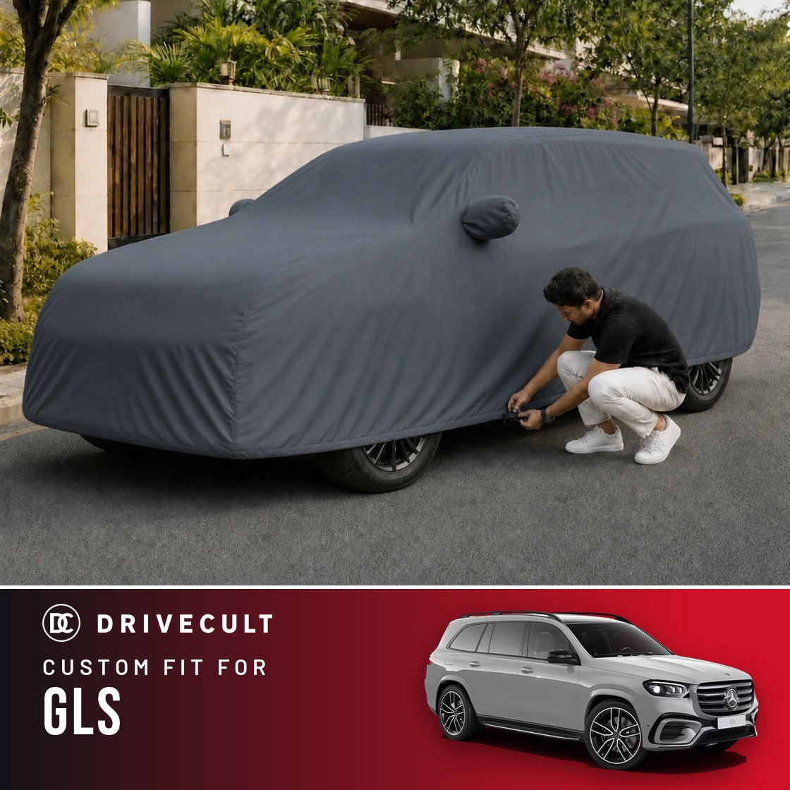Mercedes-Benz GLS DriveCult Titan custom-fit waterproof car body cover