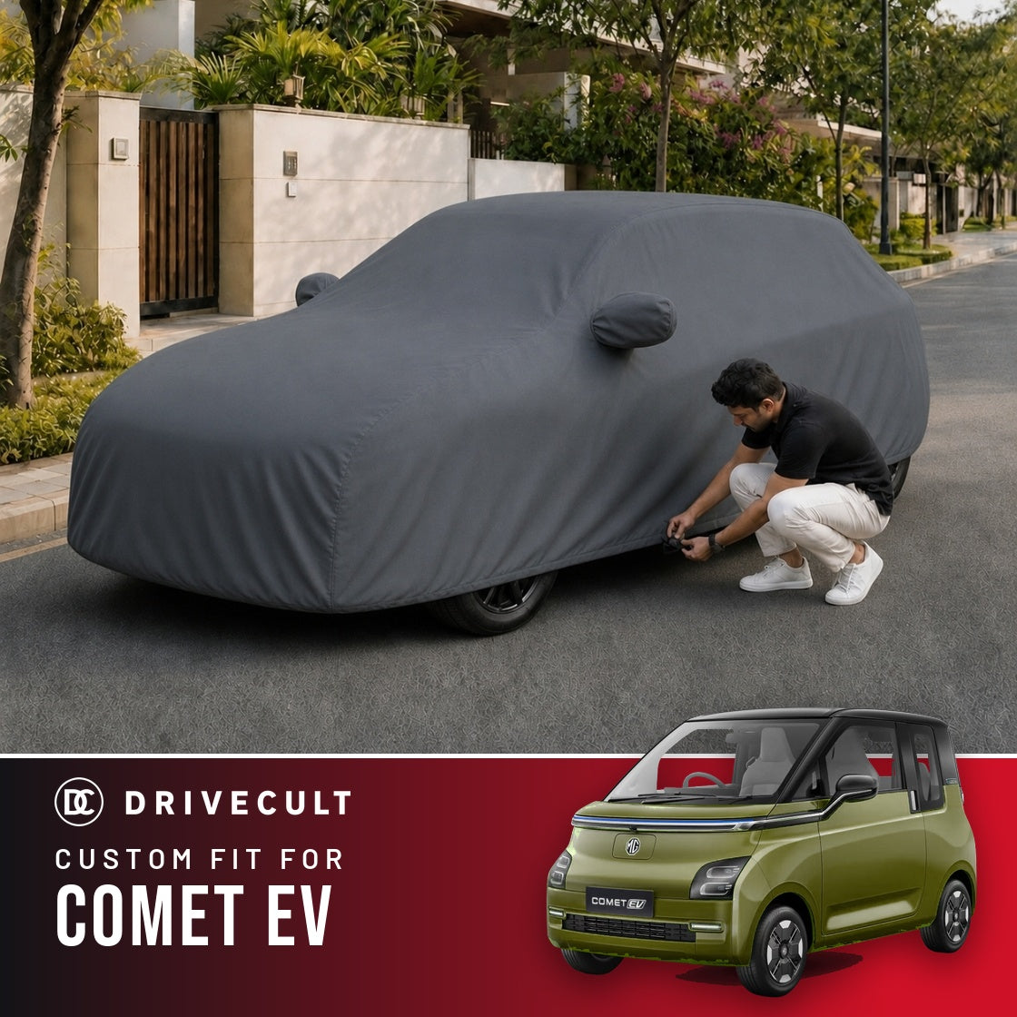 MG Comet EV DriveCult Titan custom-fit waterproof car body cover