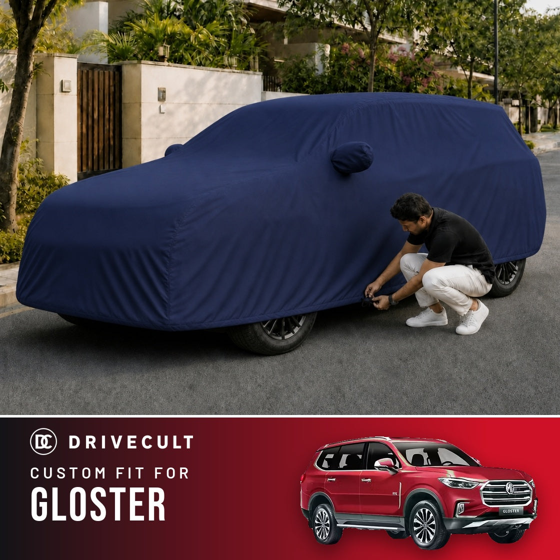MG Gloster DriveCult Storm custom-fit waterproof car body cover