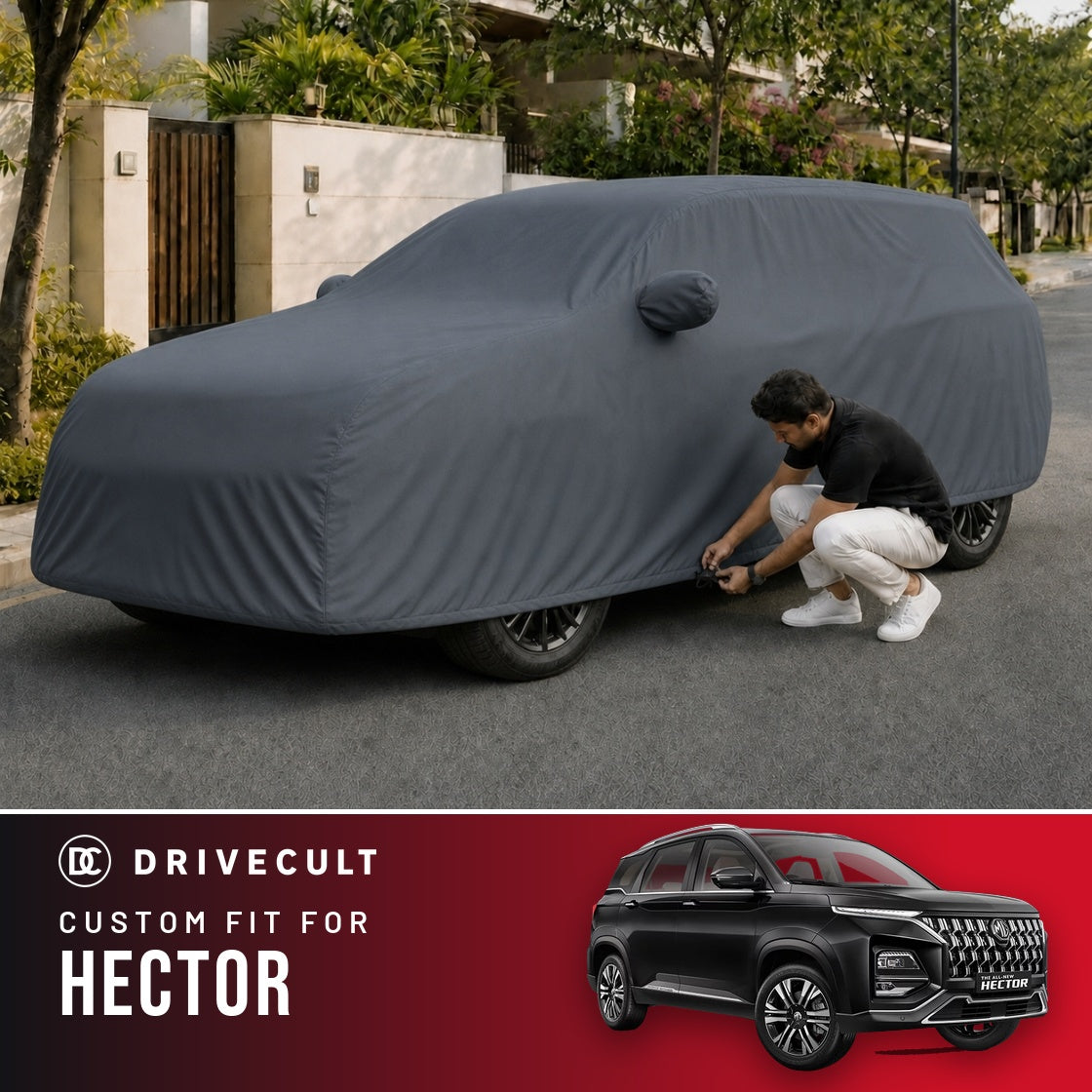 MG Hector DriveCult Titan custom-fit waterproof car body cover