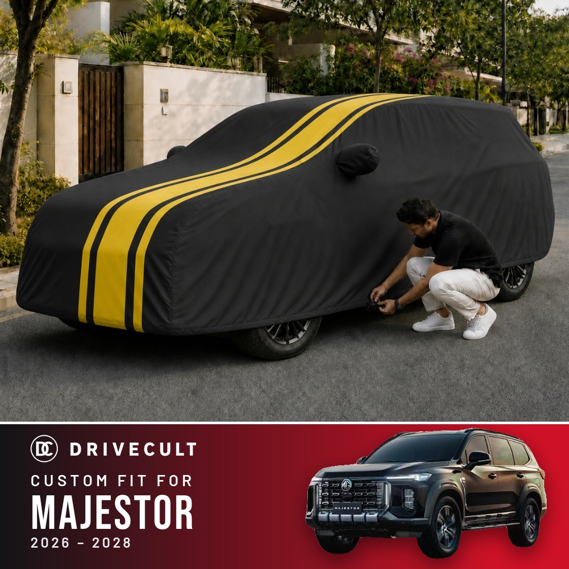 MG Majestor 2026-2028 DriveCult Blaze custom-fit waterproof car body cover