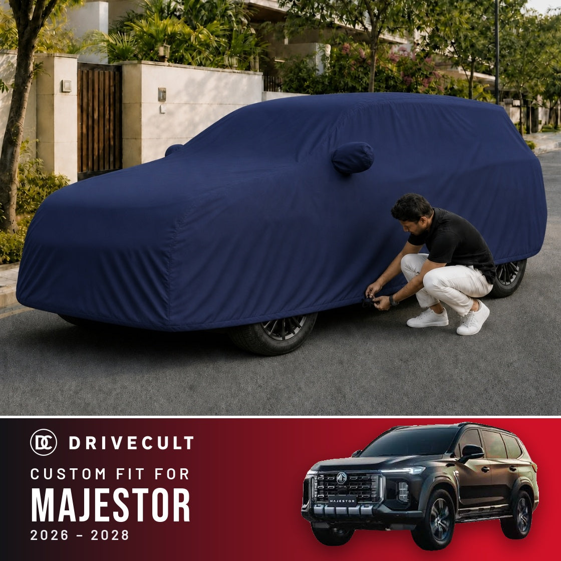 MG Majestor 2026-2028 DriveCult Storm custom-fit waterproof car body cover