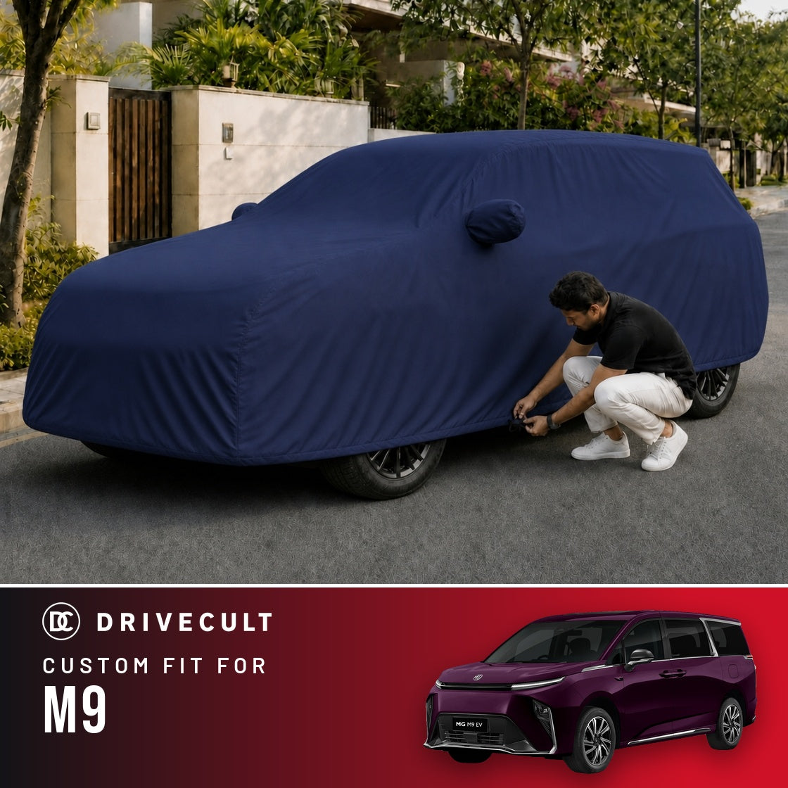 MG M9 DriveCult Storm custom-fit waterproof car body cover