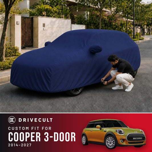 Mini Cooper 3-Door 2014-2027 DriveCult Storm custom-fit waterproof car body cover