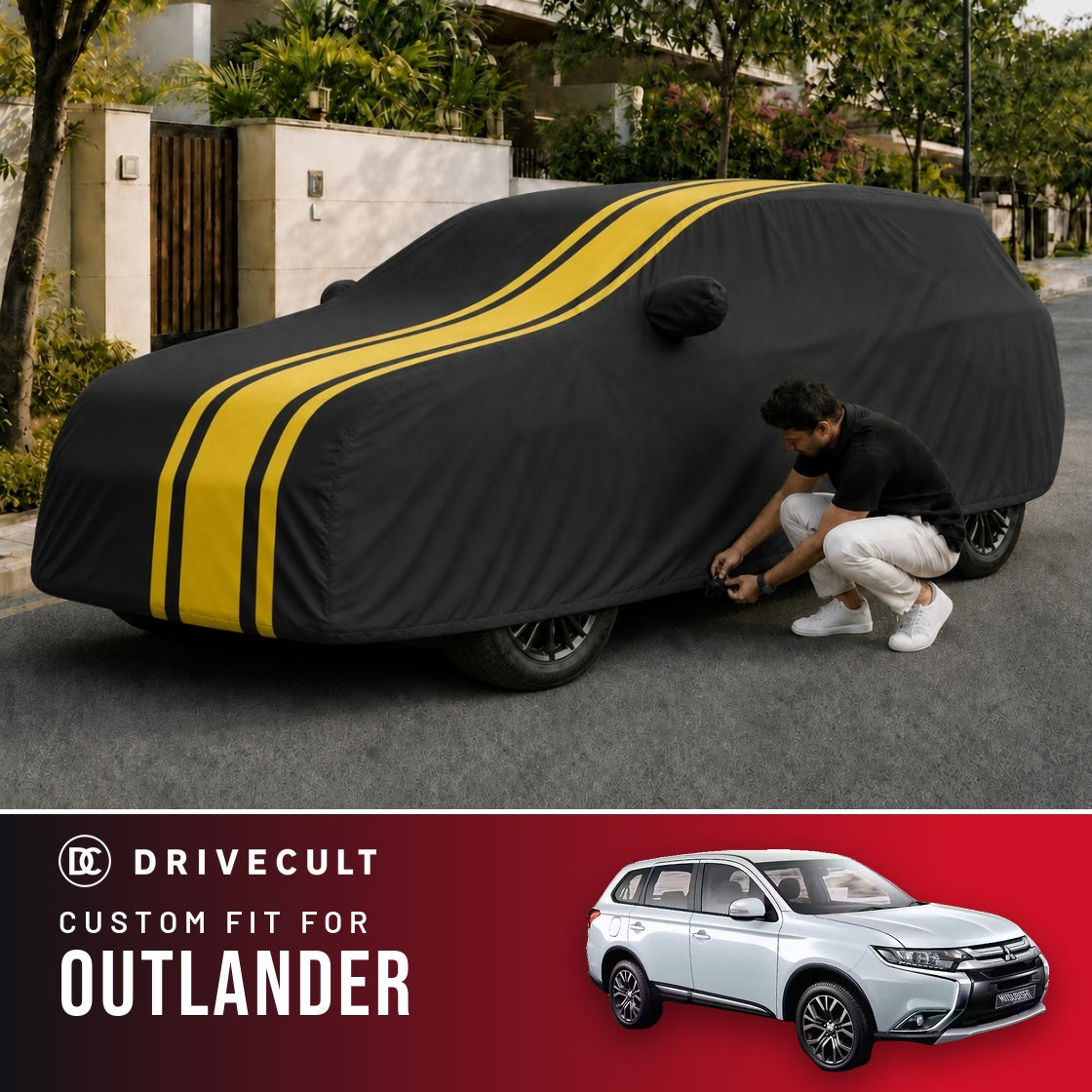 Mitsubishi Outlander DriveCult Blaze custom-fit waterproof car body cover