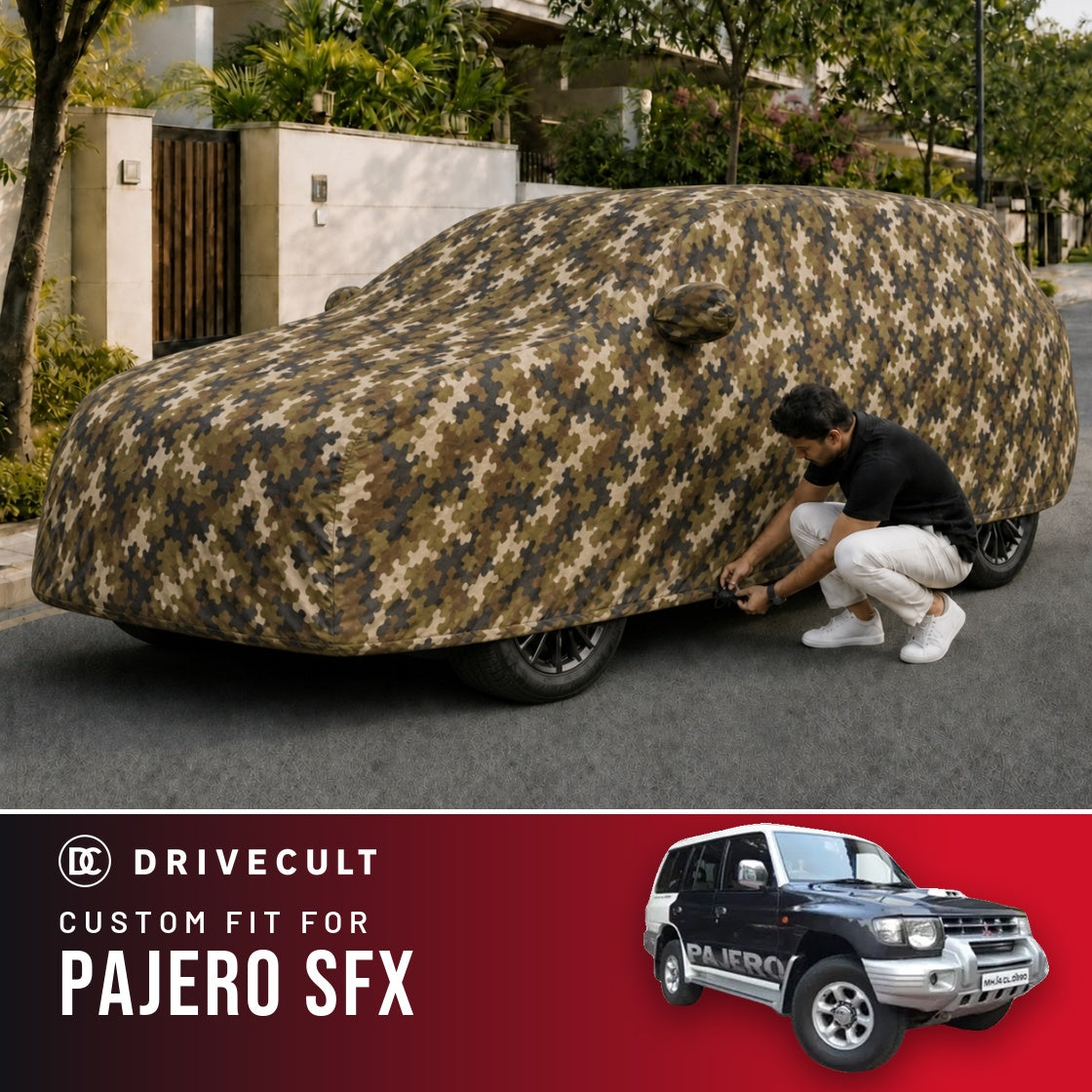 Mitsubishi Pajero SFX DriveCult Phantom custom-fit waterproof car body cover