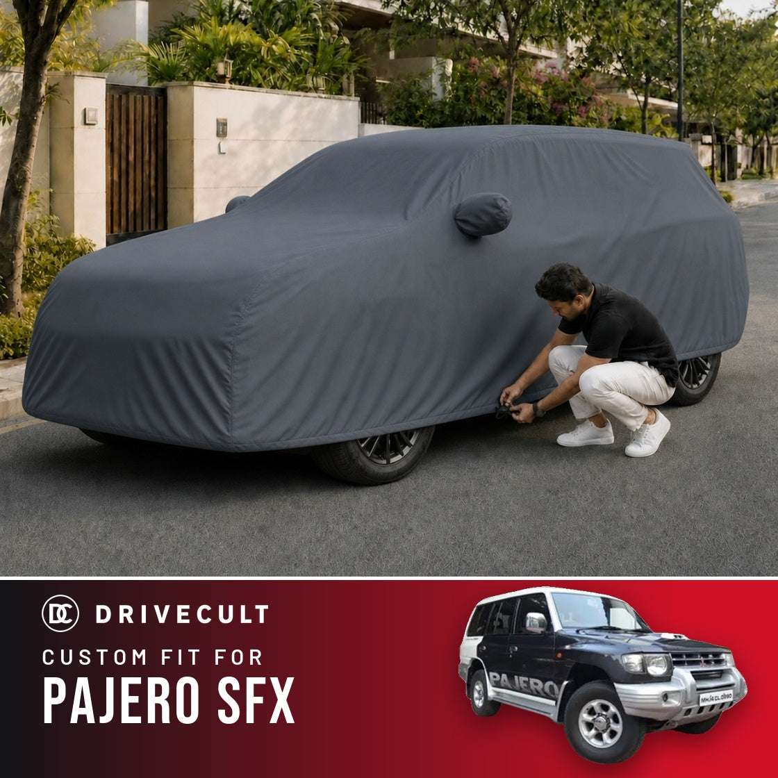 Mitsubishi Pajero SFX DriveCult Titan custom-fit waterproof car body cover