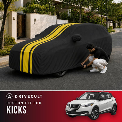 Nissan Kicks DriveCult Blaze custom-fit waterproof car body cover
