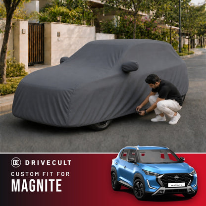 Nissan Magnite DriveCult Titan custom-fit waterproof car body cover