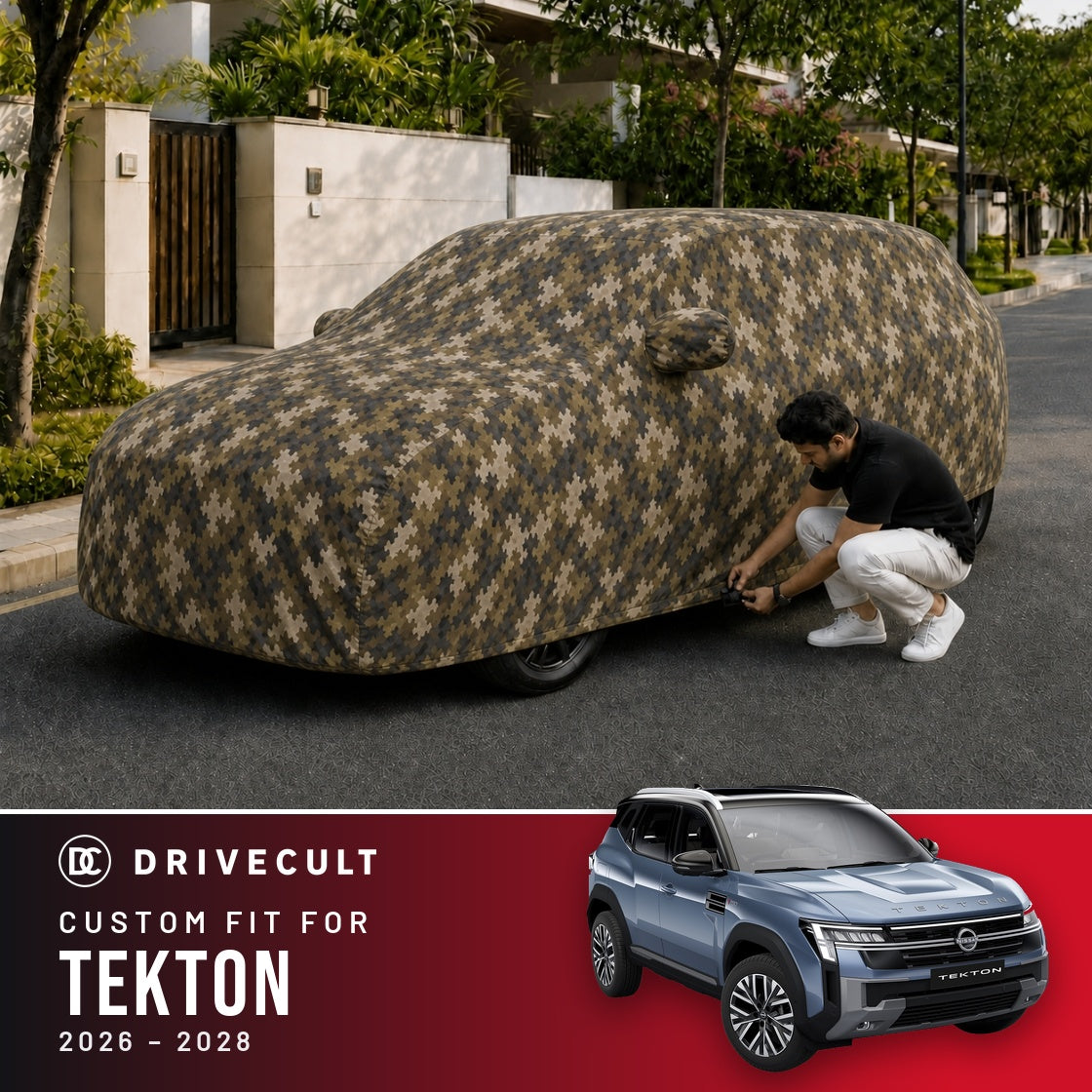 Nissan Tekton 2026-2028 DriveCult Phantom custom-fit waterproof car body cover