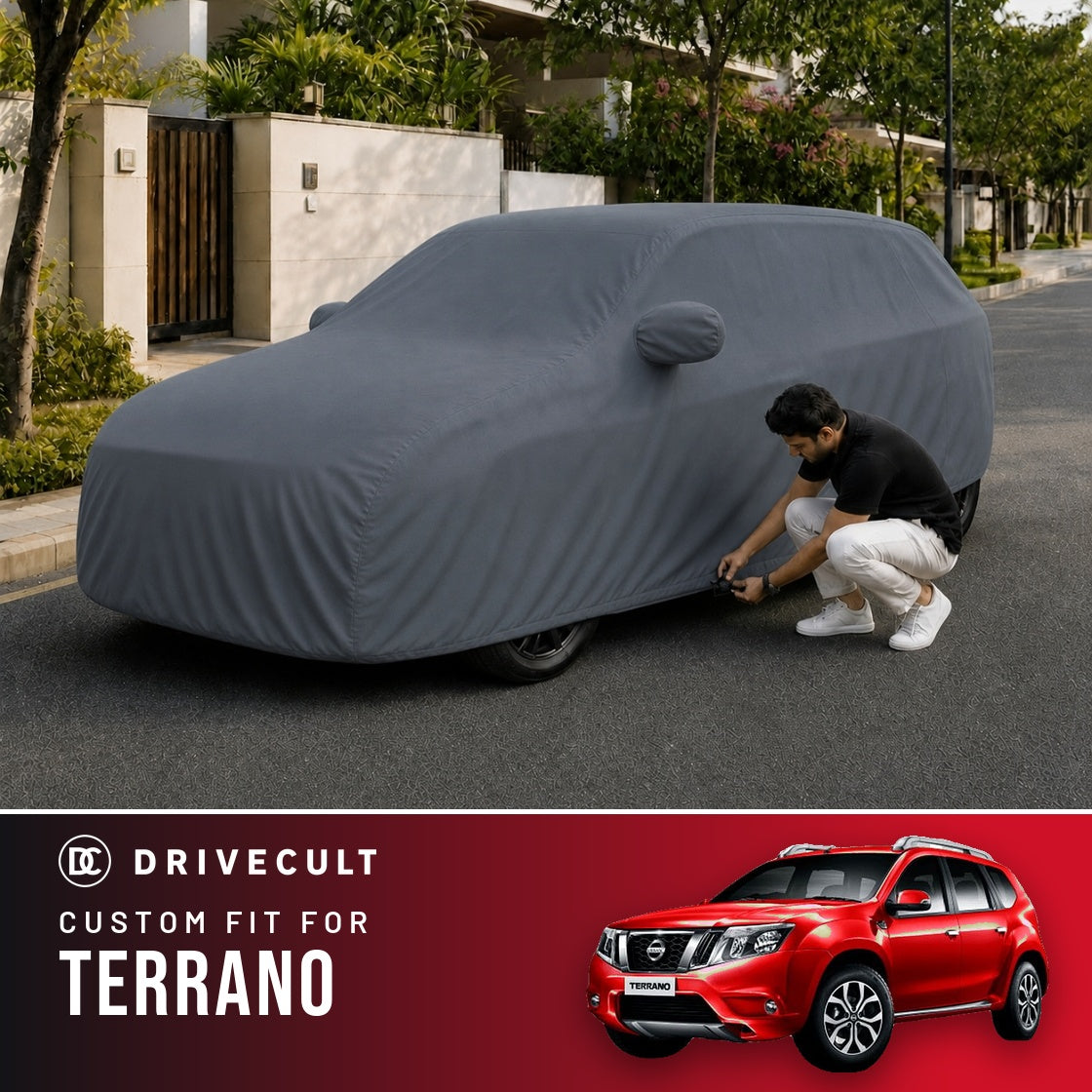 Nissan Terrano DriveCult Titan custom-fit waterproof car body cover