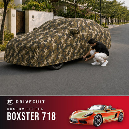 Porsche Boxster 718 DriveCult Phantom custom-fit waterproof car body cover