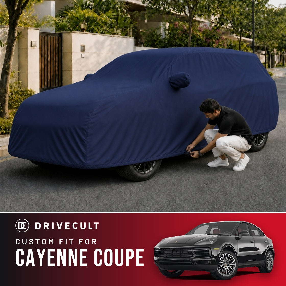 Porsche Cayenne Coupe DriveCult Storm custom-fit waterproof car body cover