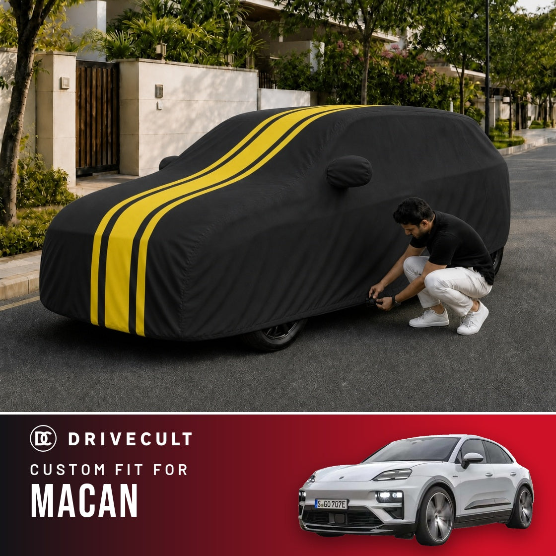 Porsche Macan DriveCult Blaze custom-fit waterproof car body cover