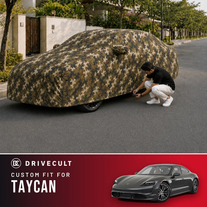 Porsche Taycan DriveCult Phantom custom-fit waterproof car body cover