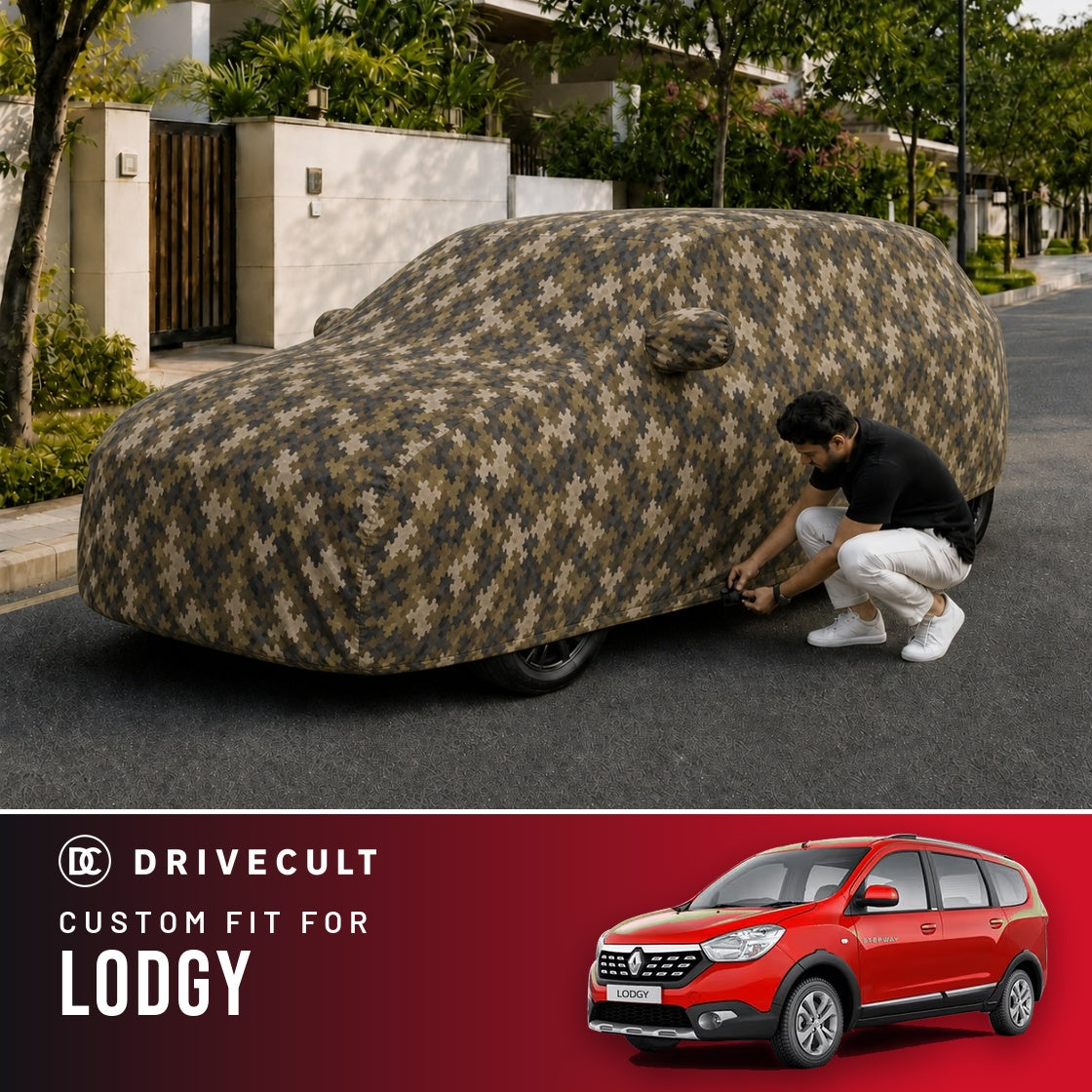 Renault Lodgy DriveCult Phantom custom-fit waterproof car body cover