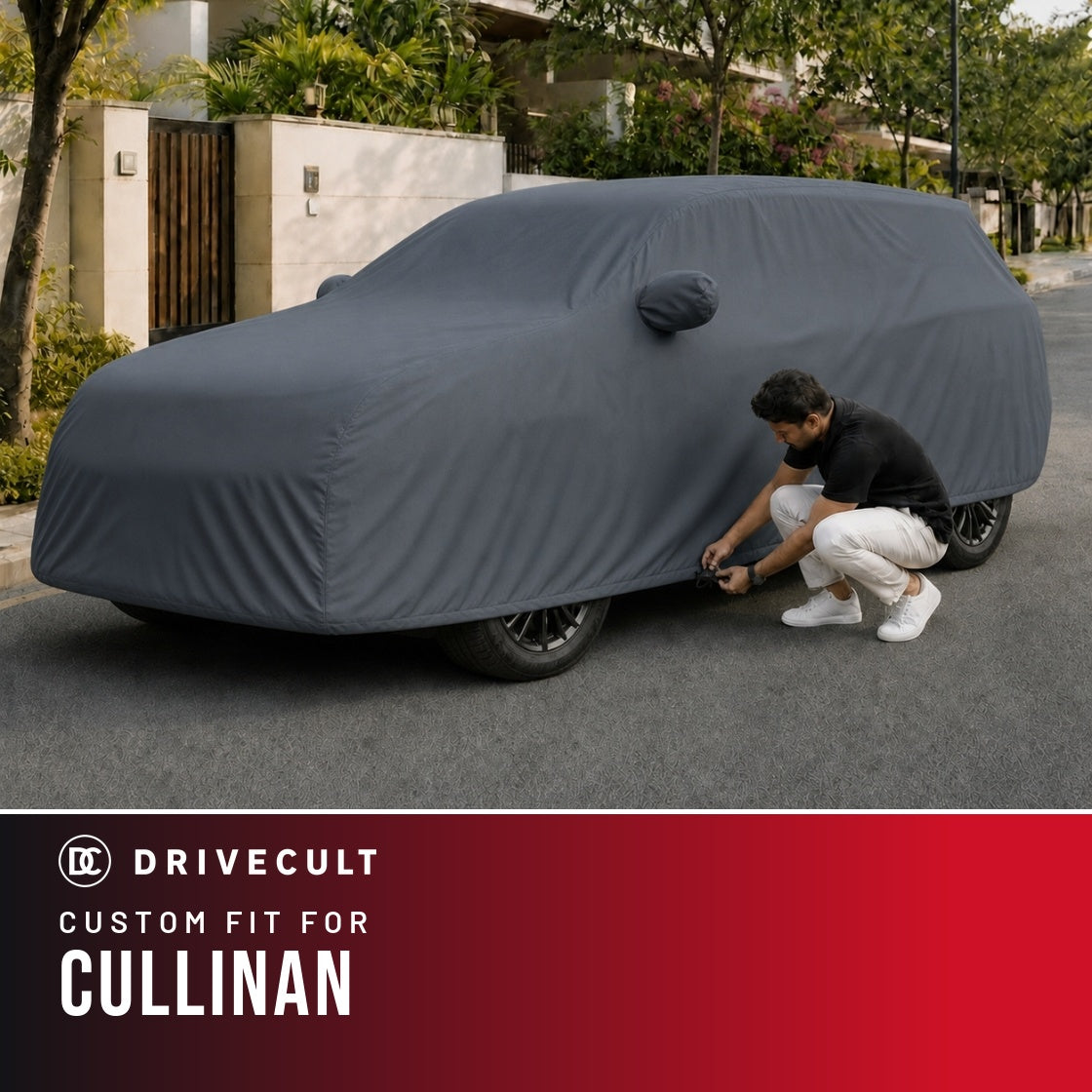 Rolls-Royce Cullinan DriveCult Titan custom-fit waterproof car body cover