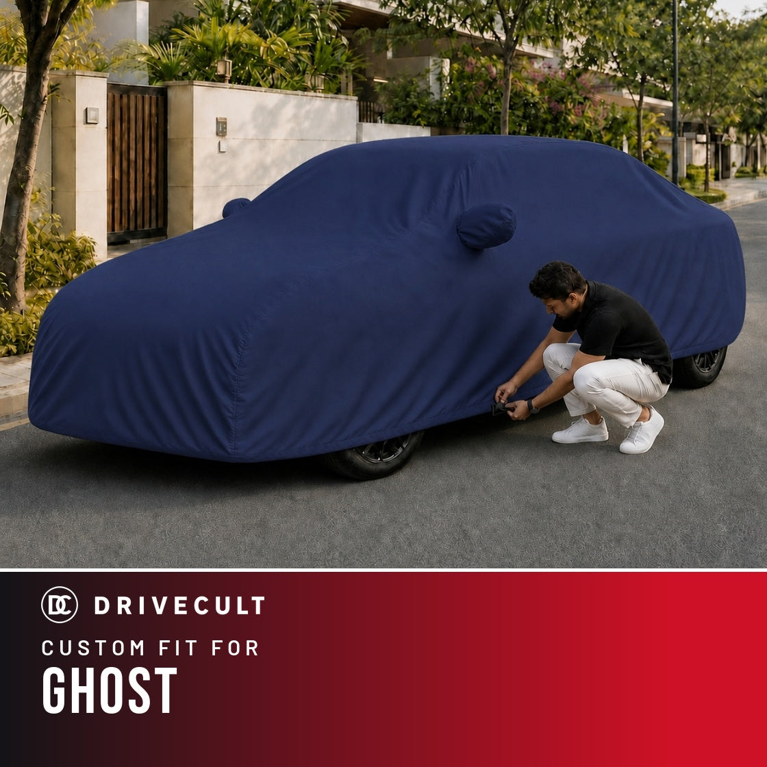 Rolls-Royce Ghost DriveCult Storm custom-fit waterproof car body cover