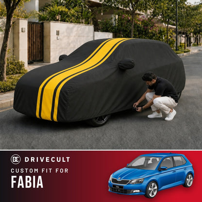 Skoda Fabia DriveCult Blaze custom-fit waterproof car body cover