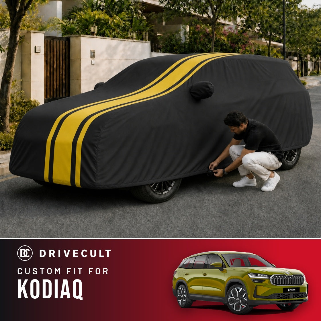 Skoda Kodiaq DriveCult Blaze custom-fit waterproof car body cover