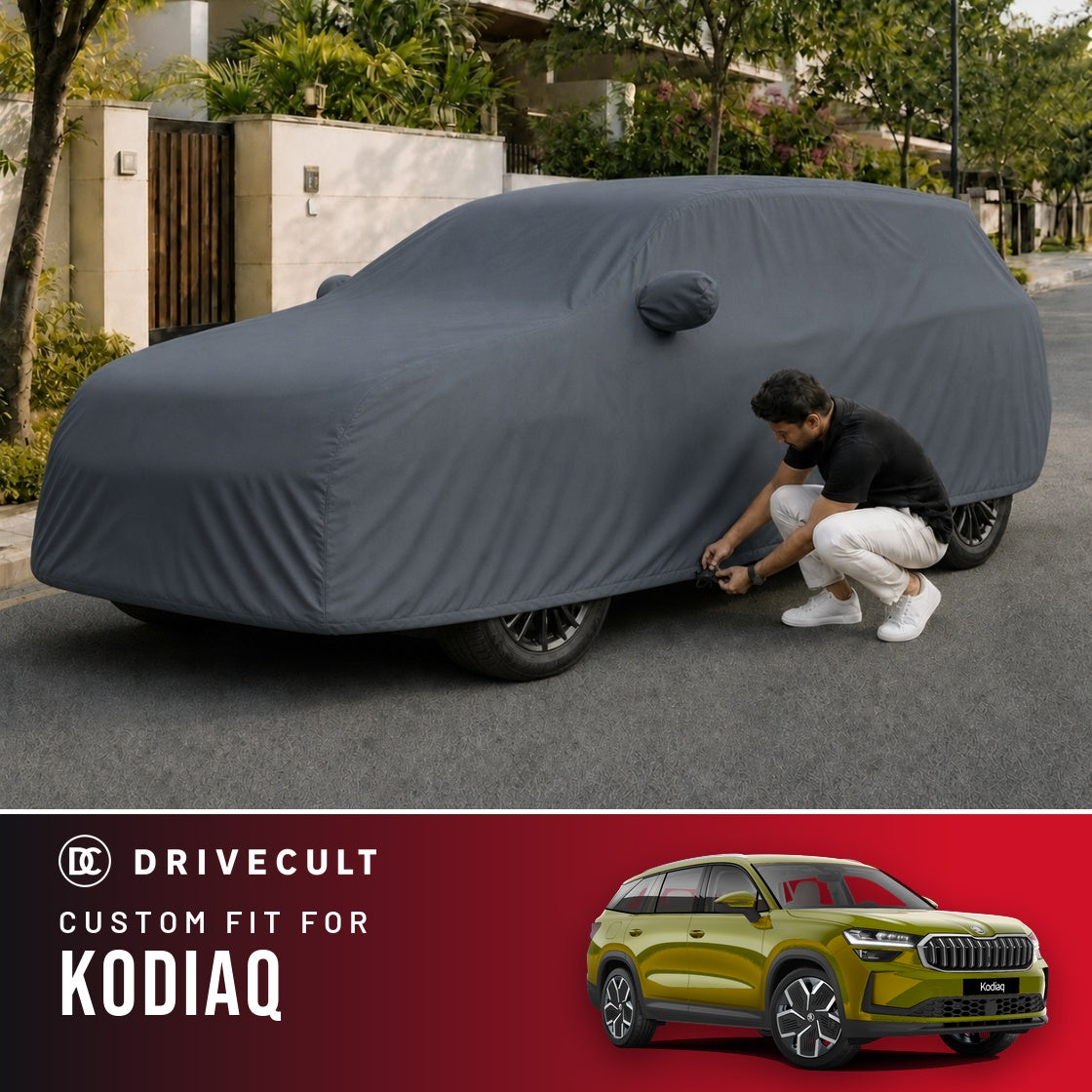 Skoda Kodiaq DriveCult Titan custom-fit waterproof car body cover