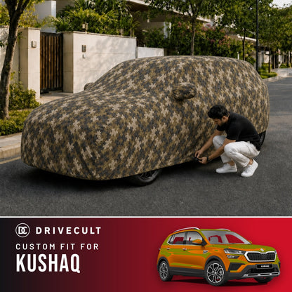 Skoda Kushaq DriveCult Phantom custom-fit waterproof car body cover