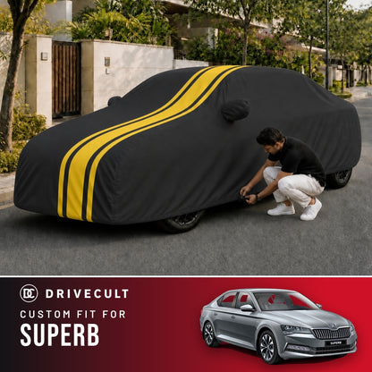 Skoda Superb DriveCult Blaze custom-fit waterproof car body cover