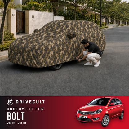 Tata Bolt 2015-2019 DriveCult Phantom custom-fit waterproof car body cover