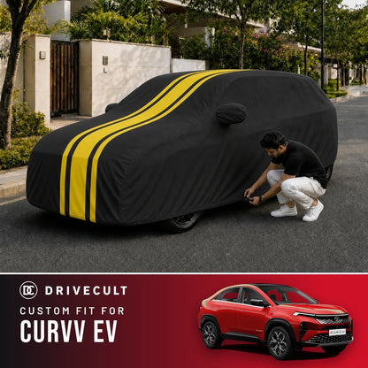 Tata Curvv EV DriveCult Blaze custom-fit waterproof car body cover