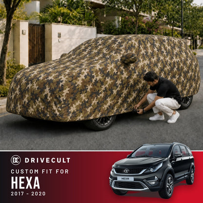 Tata Hexa 2017-2020 DriveCult Phantom custom-fit waterproof car body cover