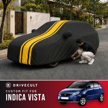 Tata Indica Vista DriveCult Blaze custom-fit waterproof car body cover