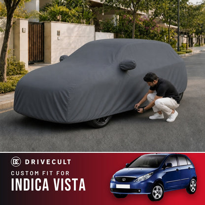 Tata Indica Vista DriveCult Titan custom-fit waterproof car body cover