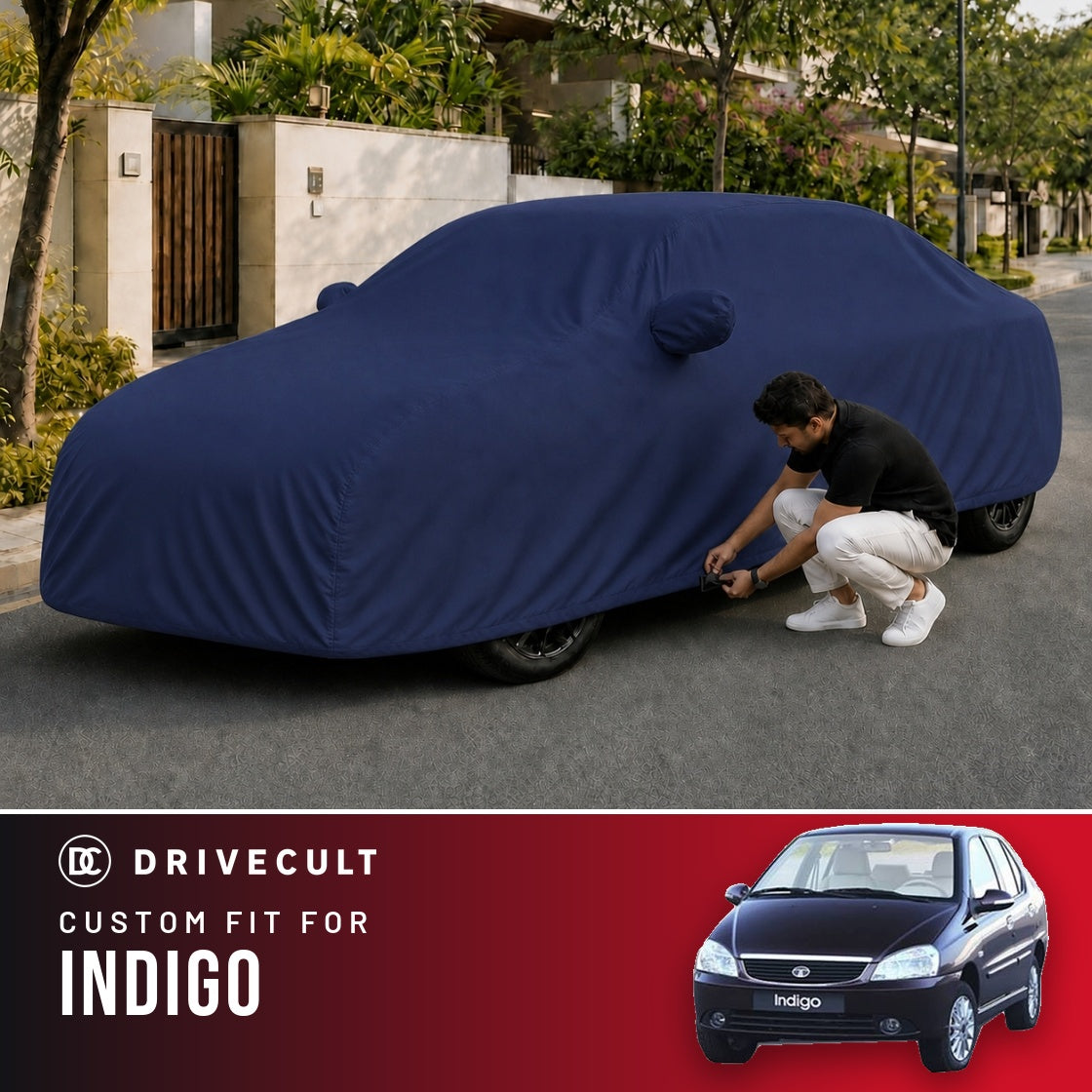 Tata Indigo DriveCult Storm custom-fit waterproof car body cover