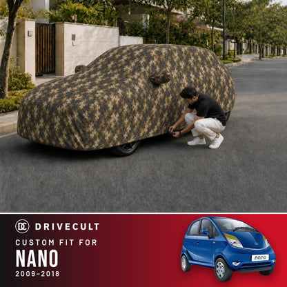 Tata Nano 2009-2018 DriveCult Phantom custom-fit waterproof car body cover