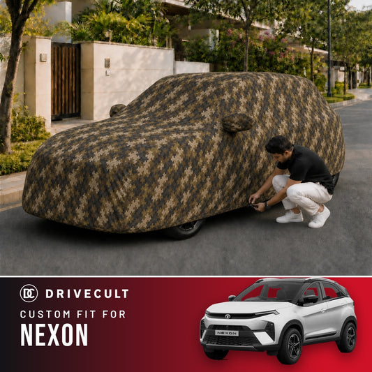 Tata Nexon DriveCult Phantom custom-fit waterproof car body cover