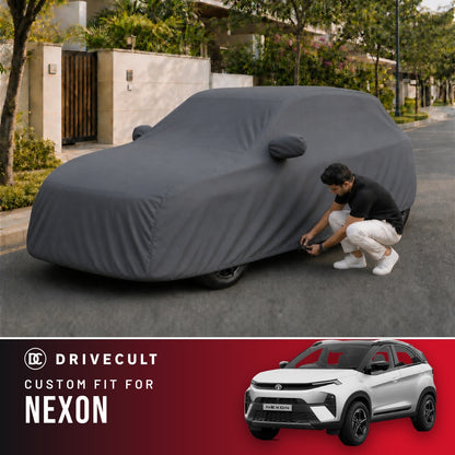 Tata Nexon DriveCult Titan custom-fit waterproof car body cover